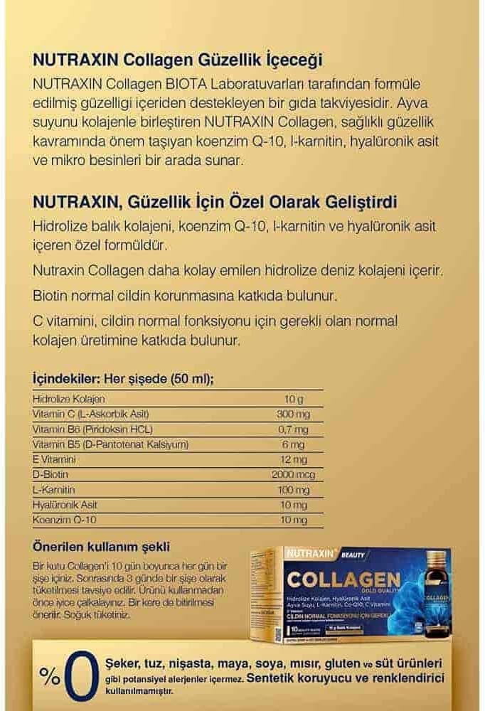 Nutraxin Beauty Gold Collagen 10 x 50 ml