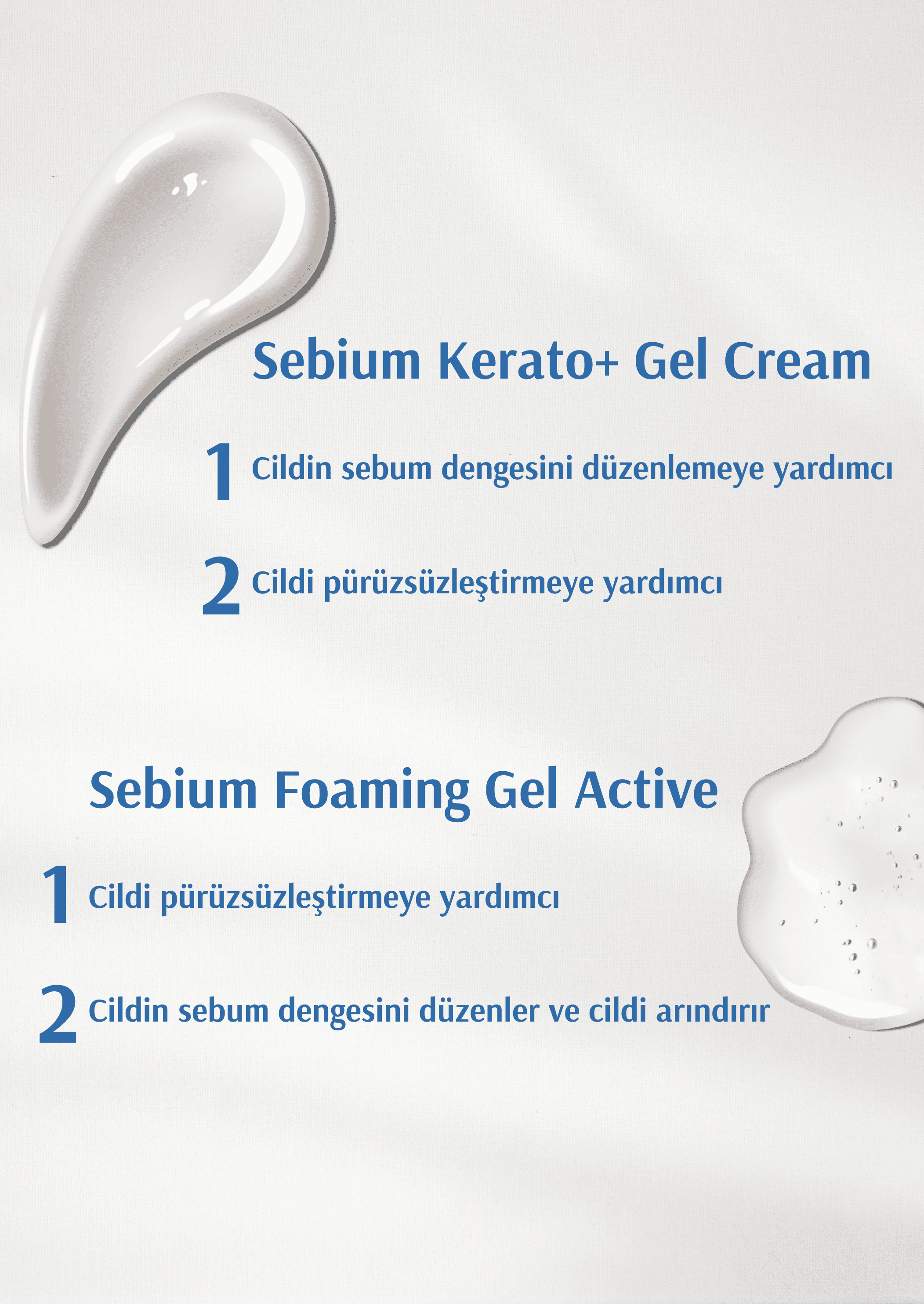 Bioderma Sebium Kerato+ Gel Cream 30 ml+Sebium Foaming Gel Active 45 ml Hediye