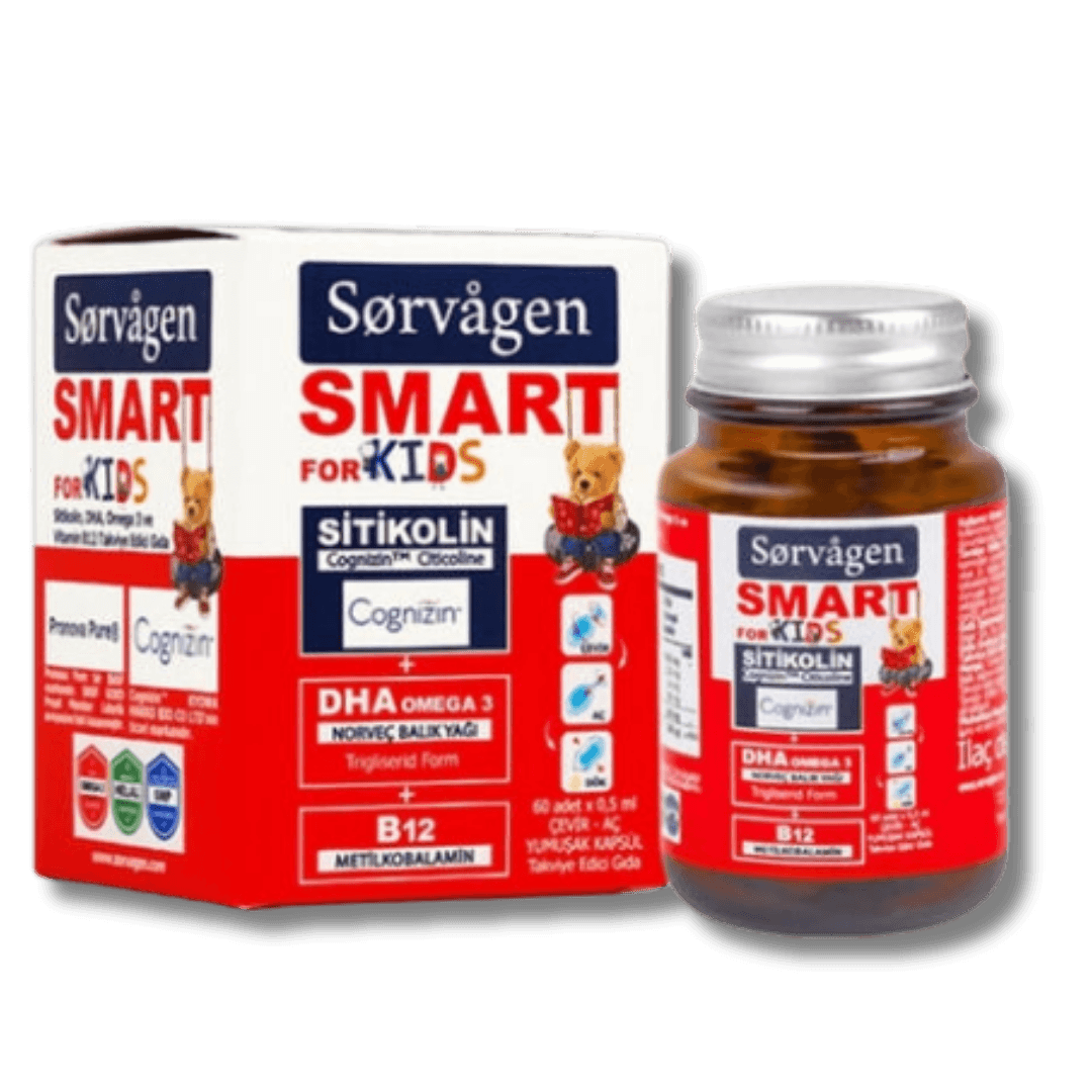 Sorvagen Smart Kids Sitikolin DHA Takviye Edİci Gıda 0,5 ml x 60 Adet