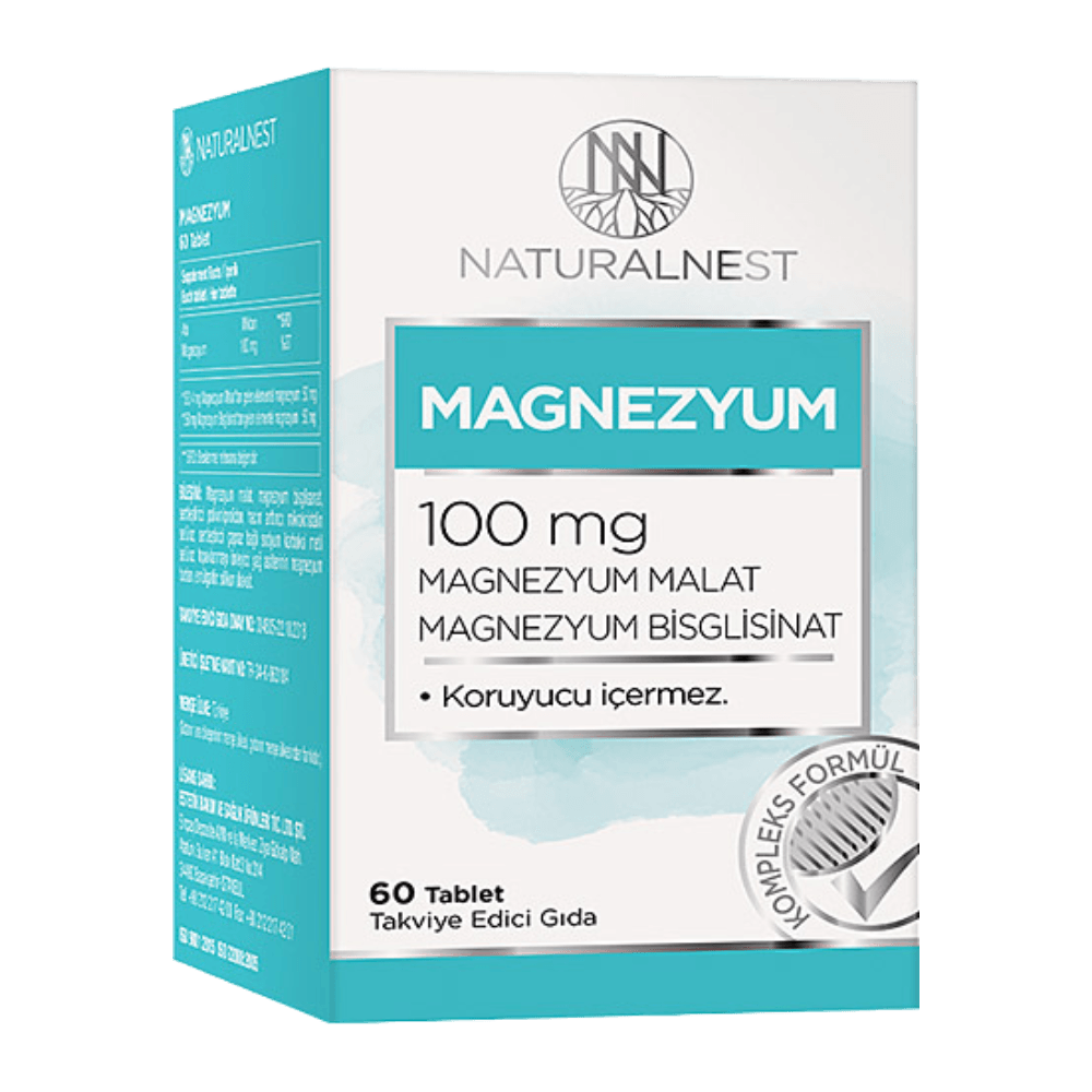 NaturalNest Magnezyum 100 Mg 60 Tablet