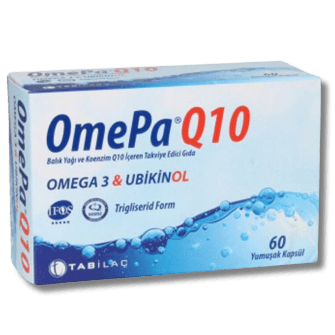 Omepa-Q10 Omega3 Ubiquinol Takviye Edici Gıda 60 Kapsül