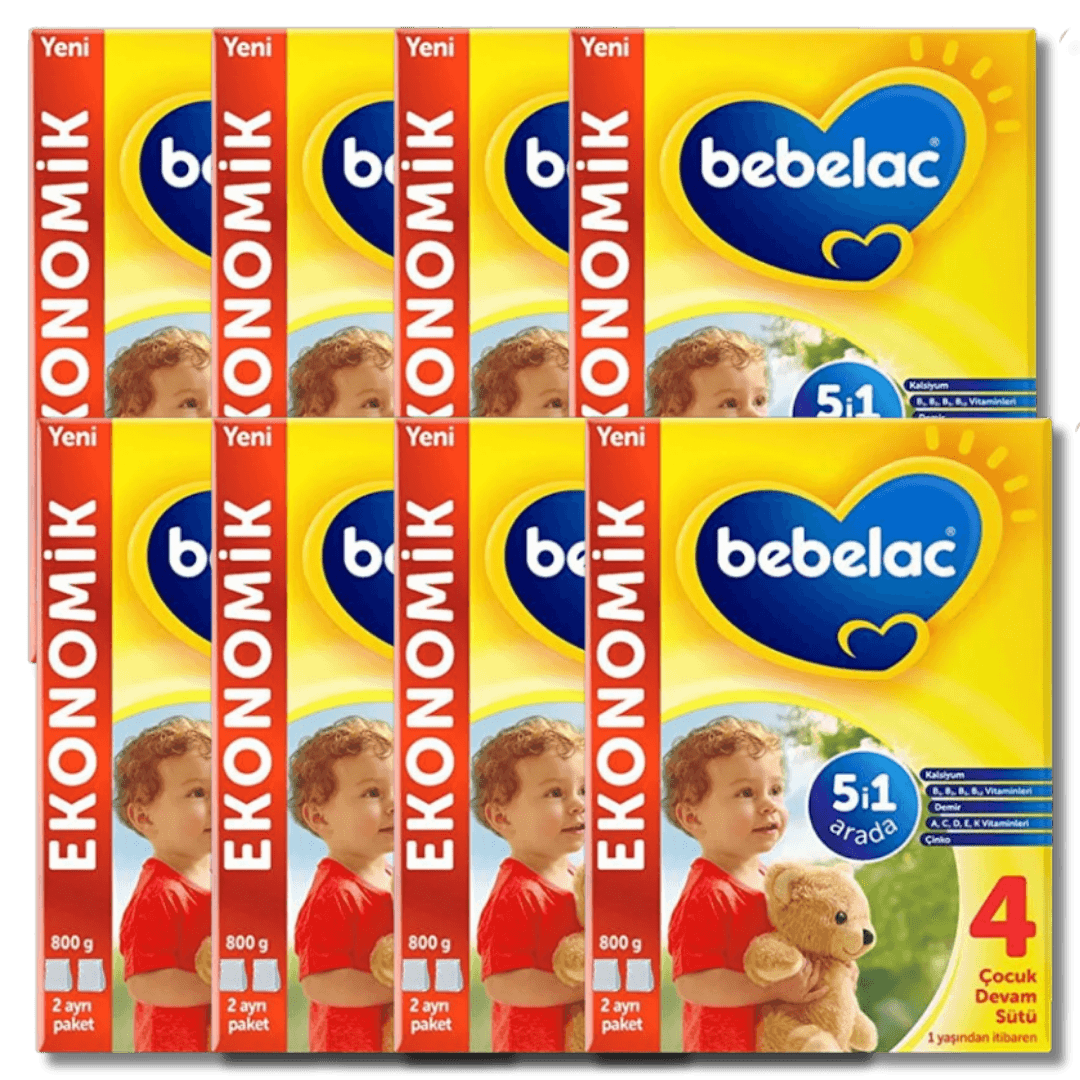 Bebelac 4 Çocuk Devam Sütü 800 Gram 1+ Yaş - 8 Adet