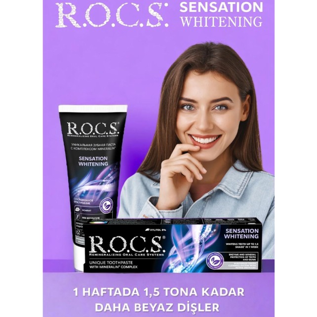 Rocs Sensation Whitening Beyazlatıcı Parlatıcı Diş Macunu 60ml