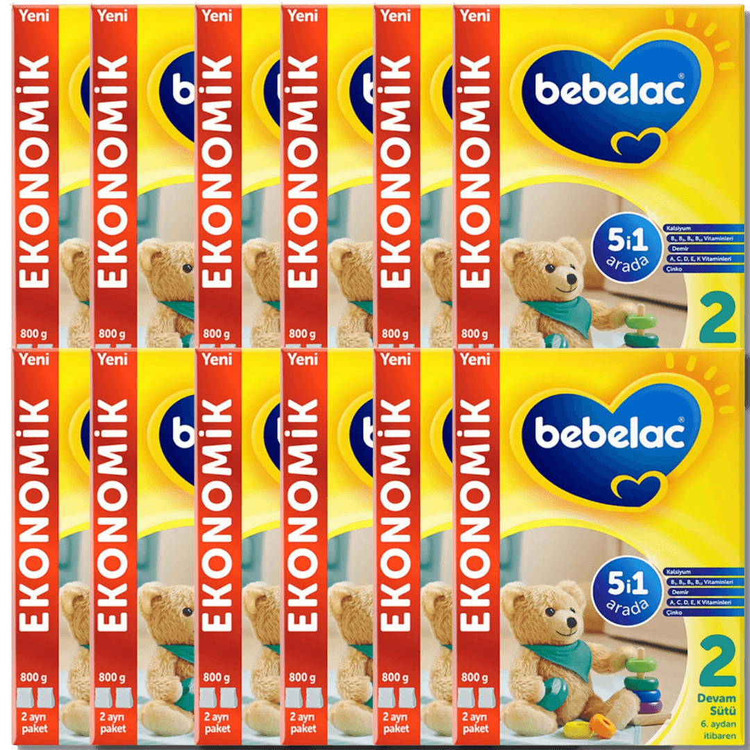 Bebelac 2 Devam Sütü 800 Gr 6-9 Ay - 12 adet