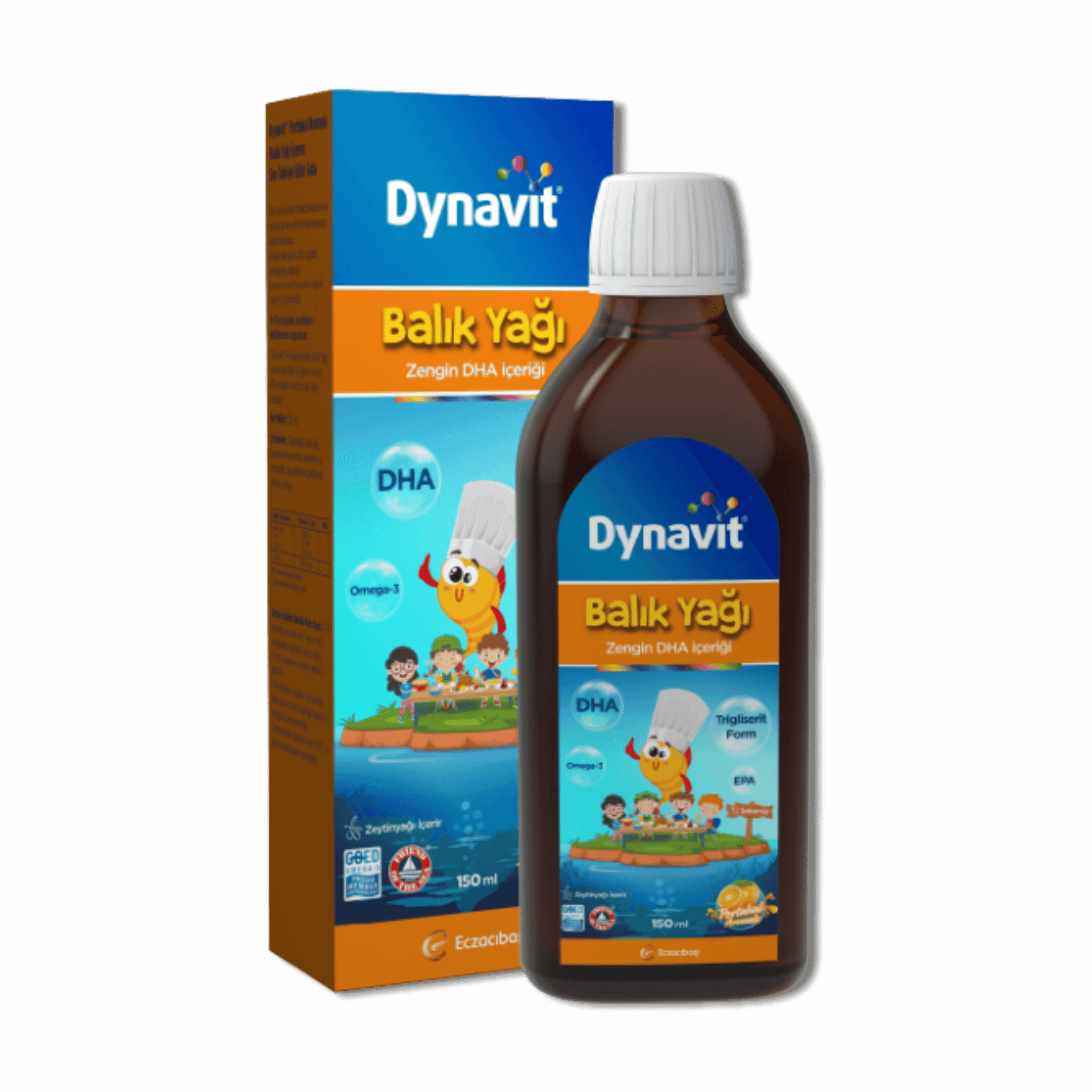 Eczacıbaşı Dynavit Portakal Aromalı Balık Yağı 150 ml