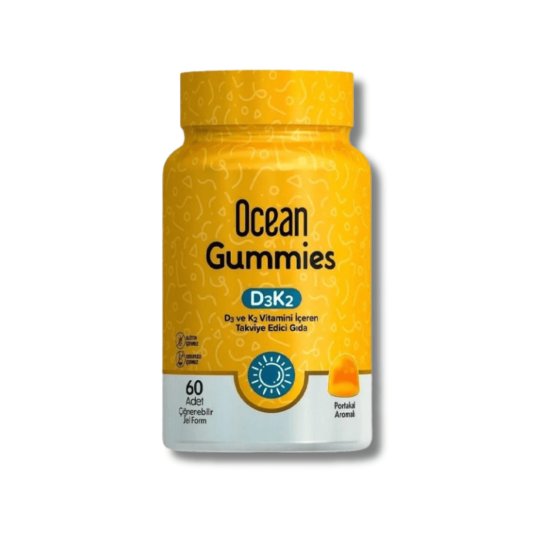 Ocean Gummies D3K2 60 Adet Çiğnenebilir Jel Form İçeren Takviye Edici Gıda