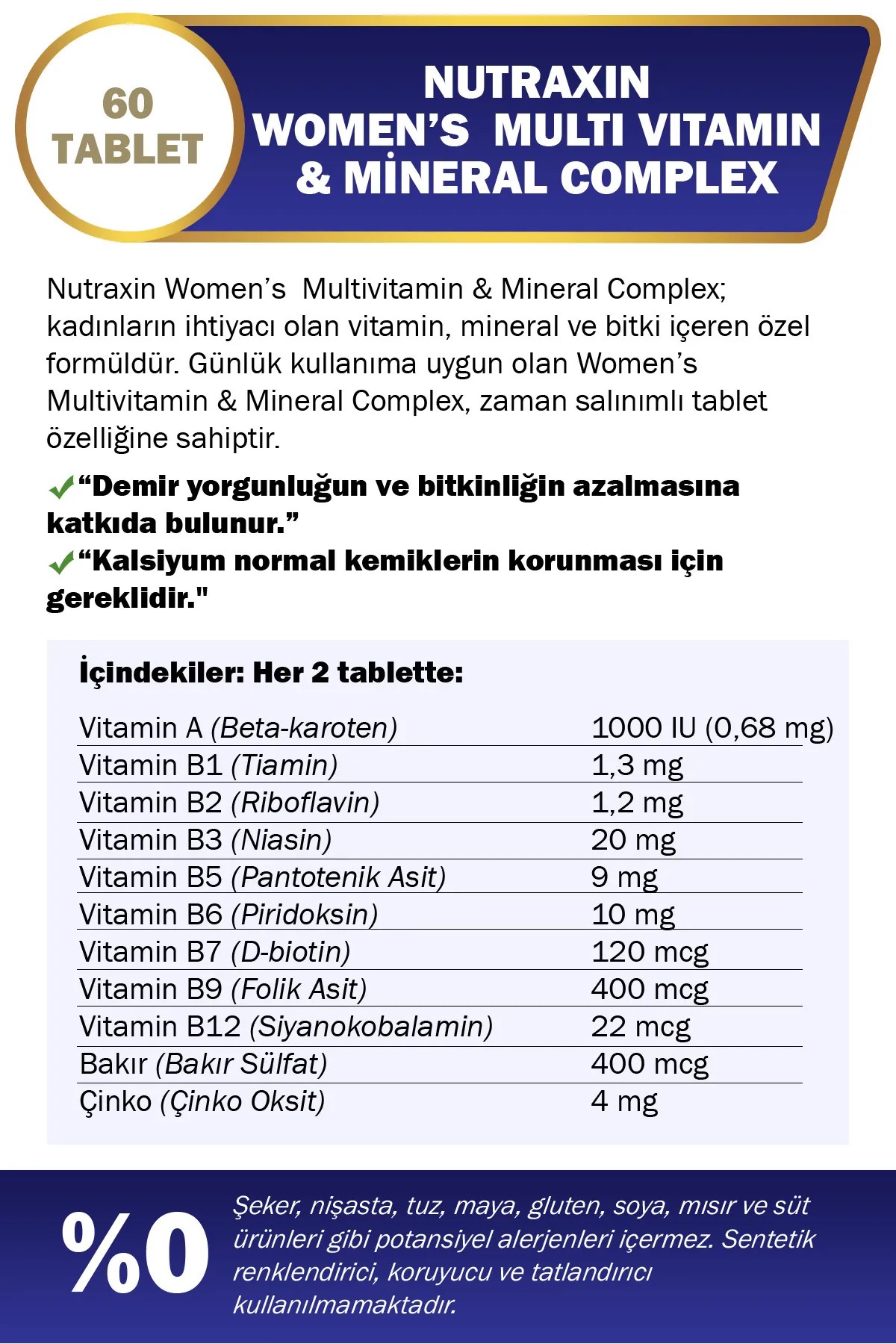 Nutraxin Womens Multi Vitamin Complex Avantaj Paket - 2. % 50 İndirimli