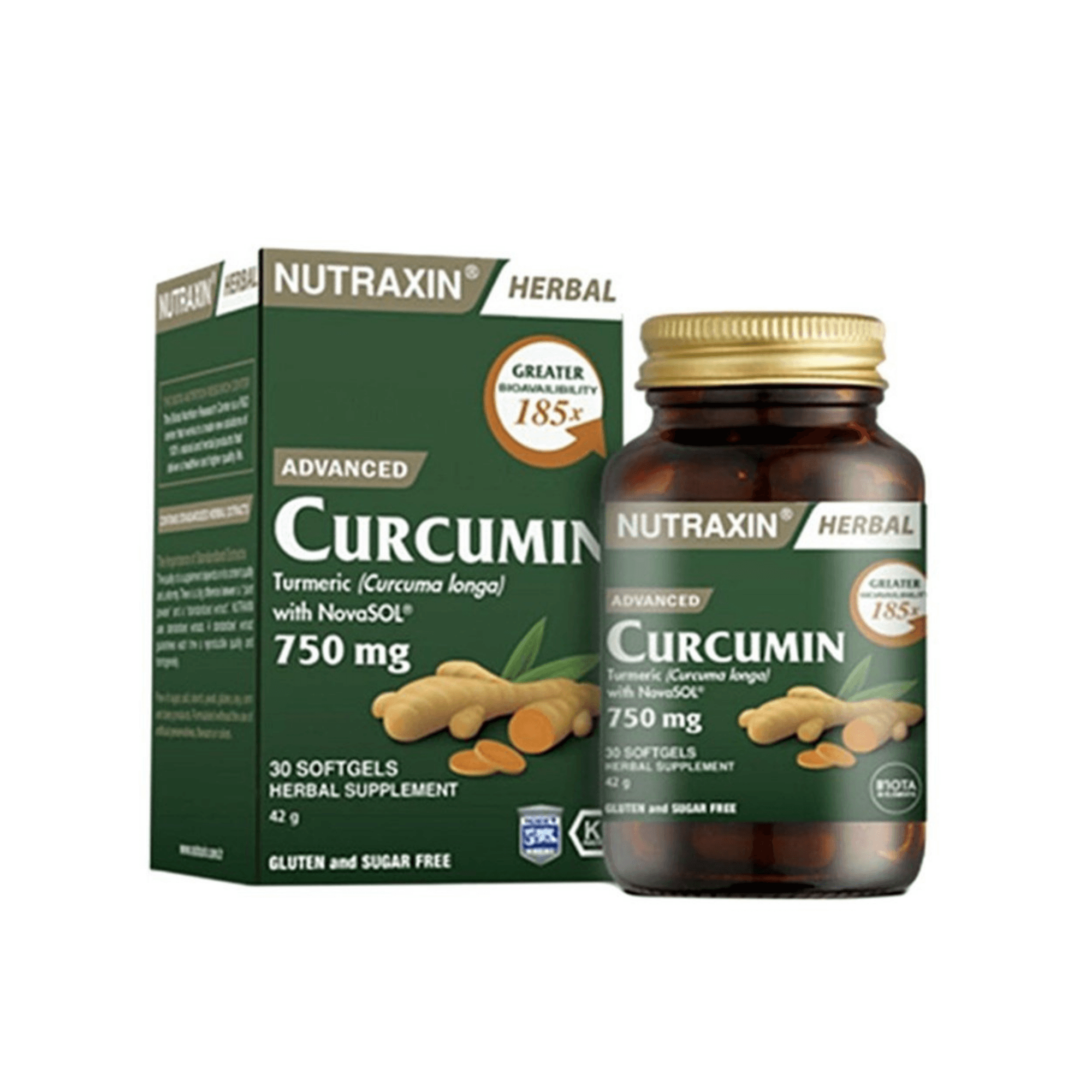 Nutraxin Advanced Curcumin 750 mg Takviye Edici Gıda 30 Yumuşak Kapsül