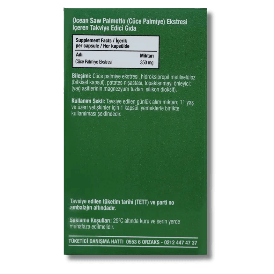 Orzax Ocean Saw Palmetto 60 Kapsül