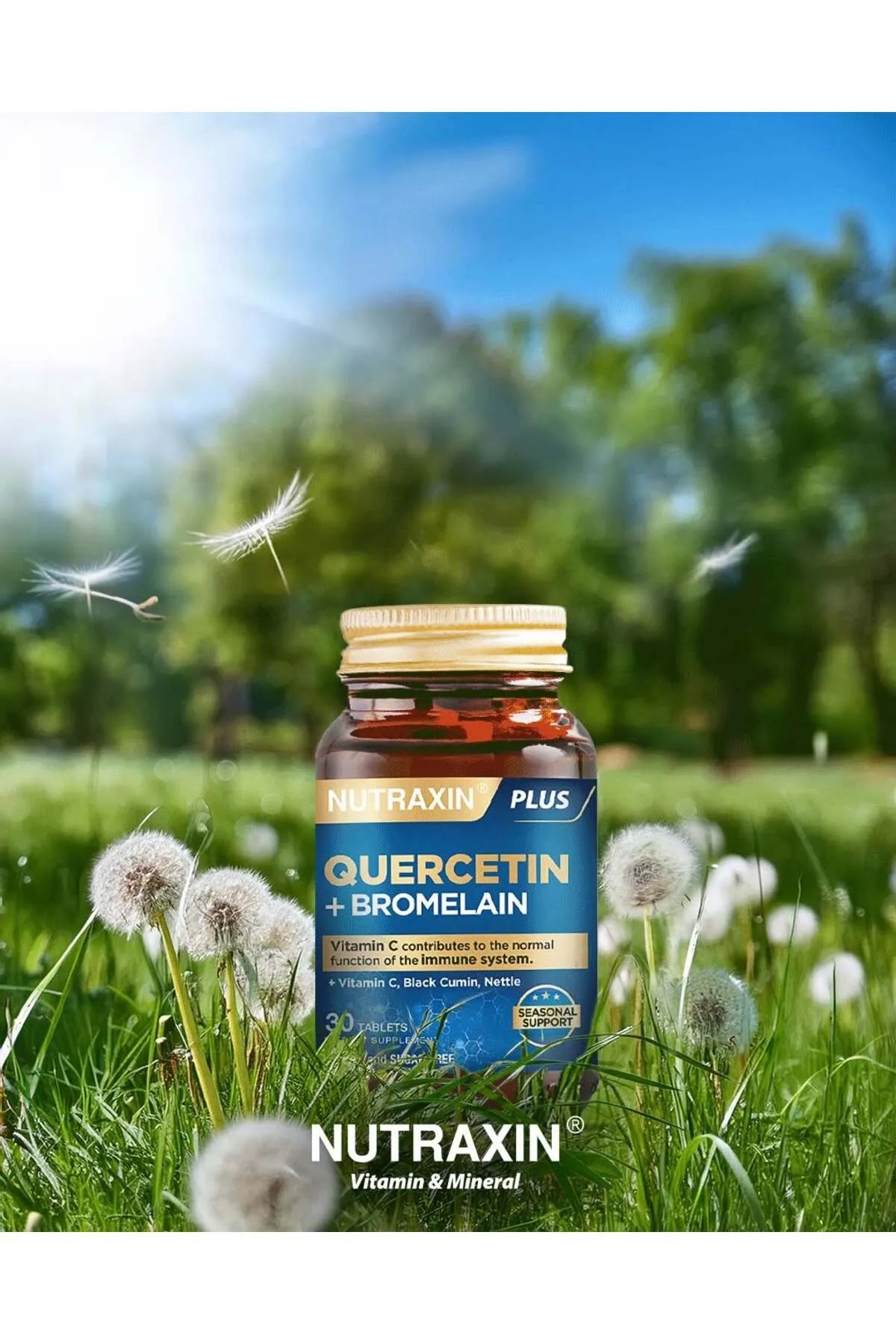 Nutraxin Bromelain ve Kuersetin İçeren Takviye Edici Gıda 30 Tablet