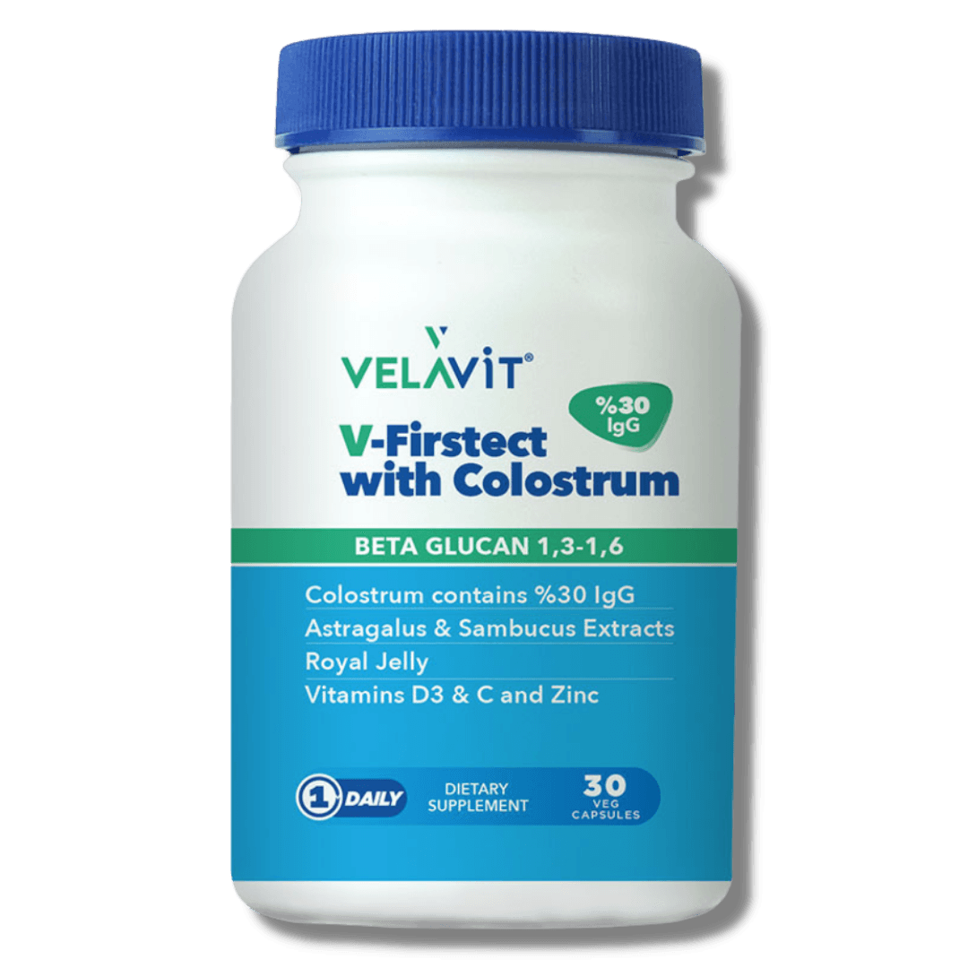 Velavit V-Firstect with Colostrum Takviye Edici Gıda 30 Kapsül