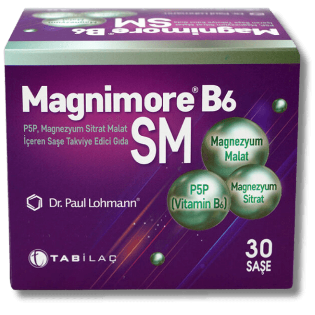 Magnimore B6SM Magnezyum Sitrat Malat Takviye Edici Gıda 30 Saşe