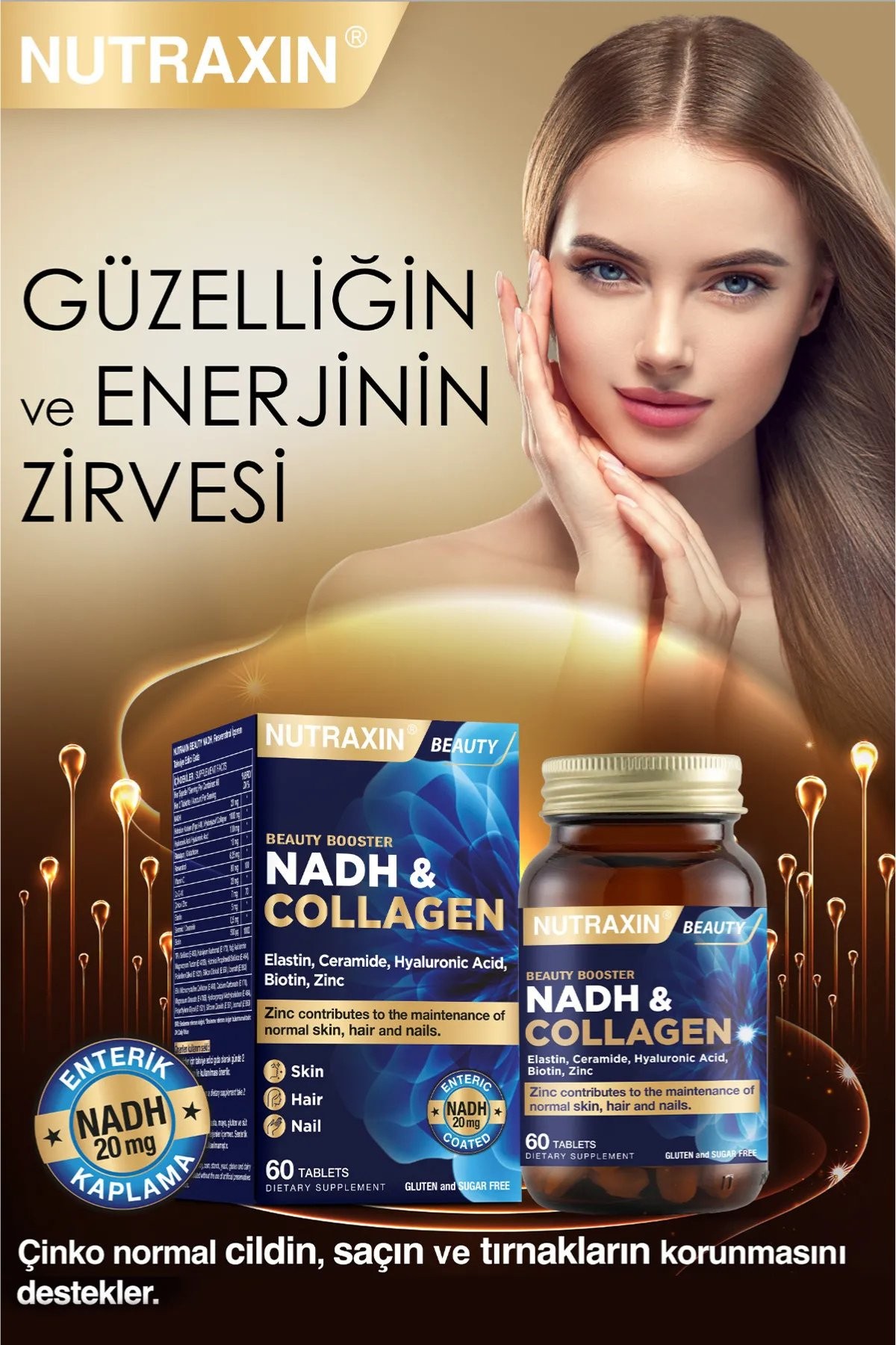 Nutraxin Nadh Collagen Collagen Takviye Edici Gıda 60 Tablet