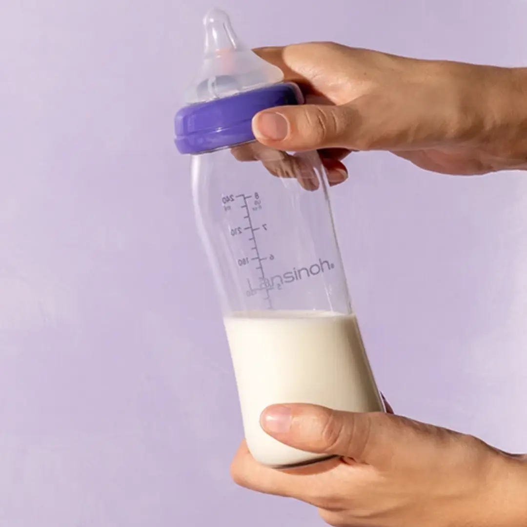 Lansinoh 240 ml Cam Biberon NaturalWave® Biberon Emziği