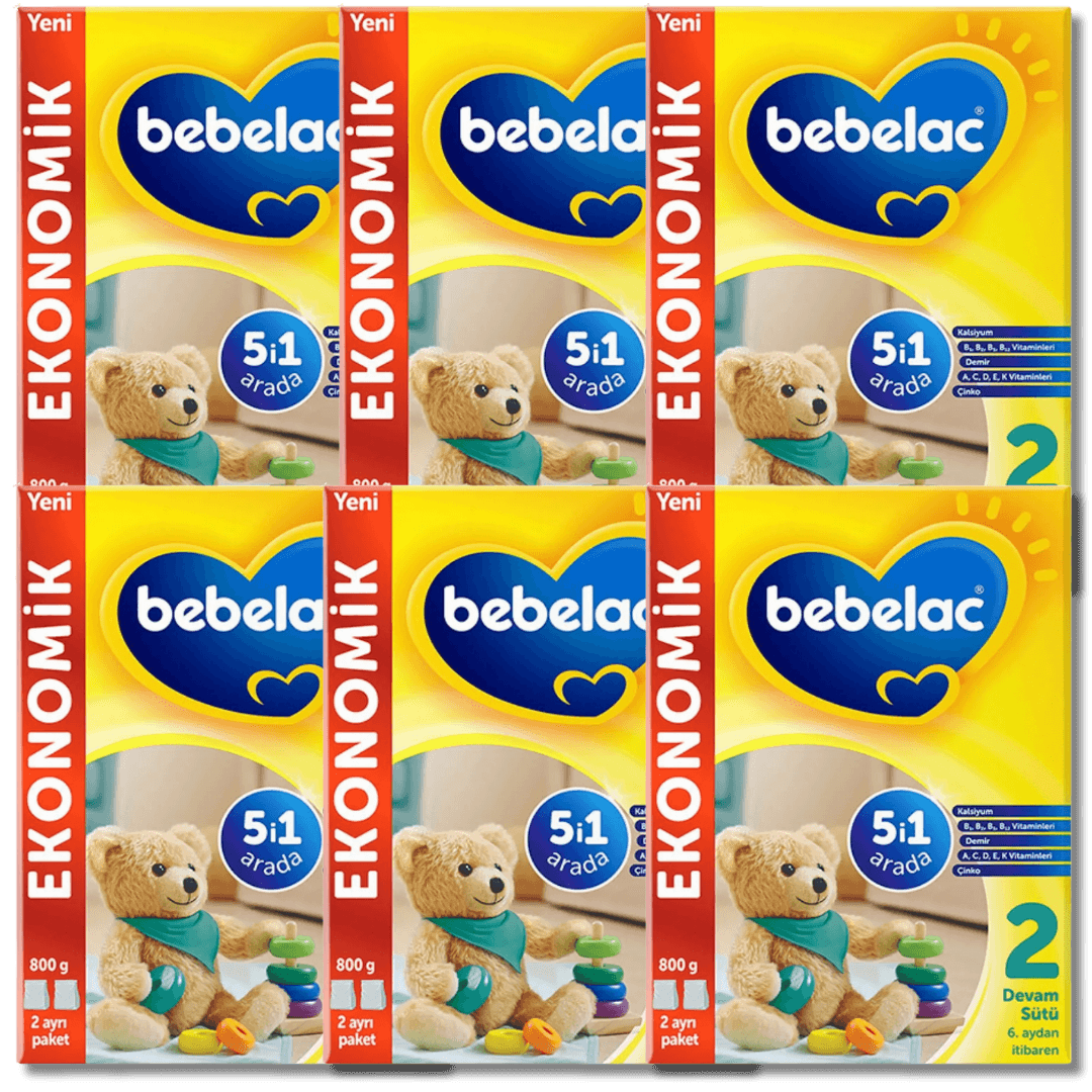 Bebelac 2 Devam Sütü 800 Gr 6-9 Ay - 6 adet