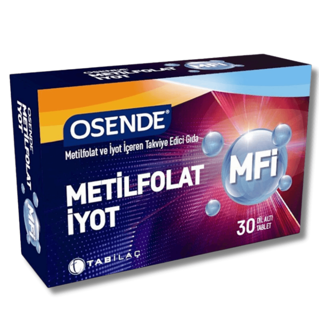 Osende Metilfolat ve İyot Tablet Takviye Edici Gıda 30 Tablet