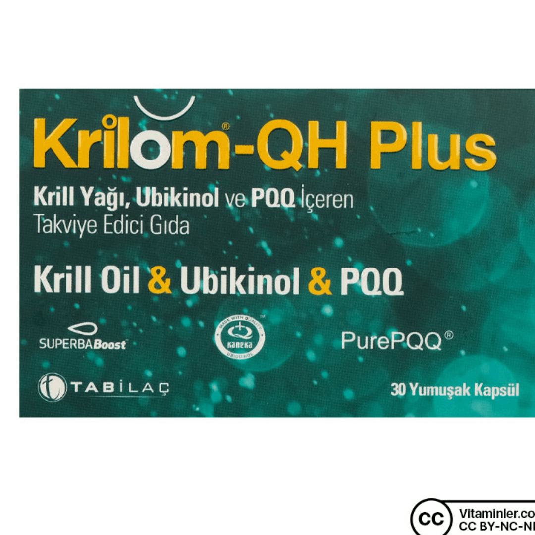 Tab İlaç Krilom-QH Plus Krill Yağı İçeren Takviye Edici Gıda 30 Kapsül
