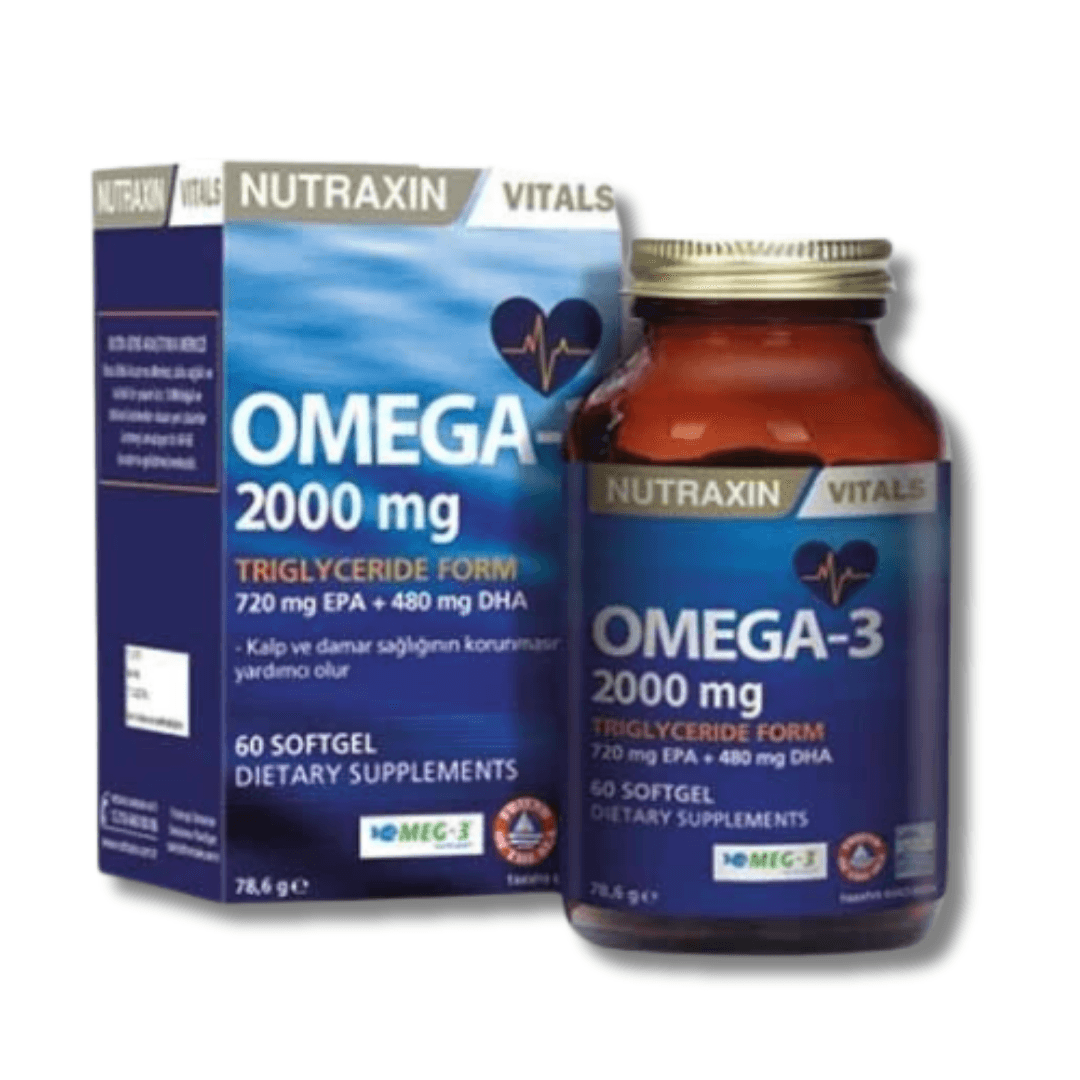 Nutraxin Omega 3 Balık Yağı 2000 mg 60 SoftGel