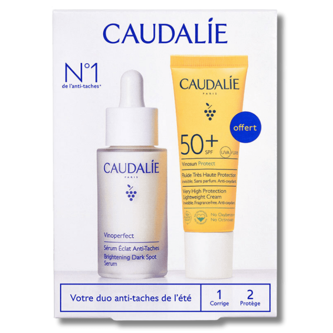 Caudalie Vinoperfect Serum Suncare Set - Leke Karşıtı Etkili Serum 30 ml + Güneş Kremi SPF50 20 ml