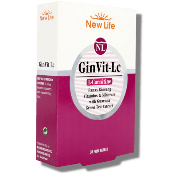 New Life GinVit-Lc L- Carnitine 30 Film Tablet