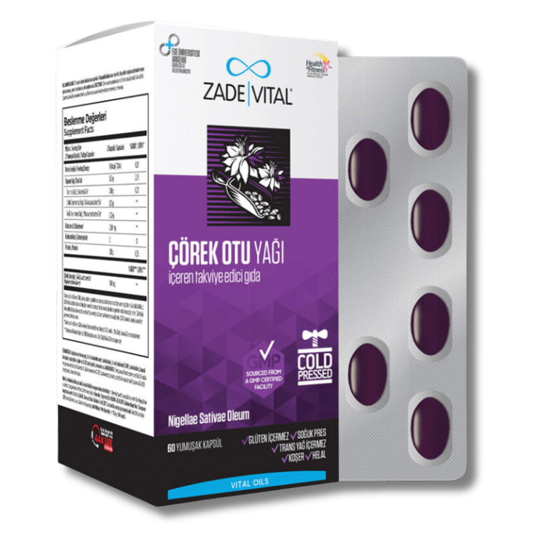 Zade Vital Çörek Otu Yağı 900 mg 60 Blister Kapsül