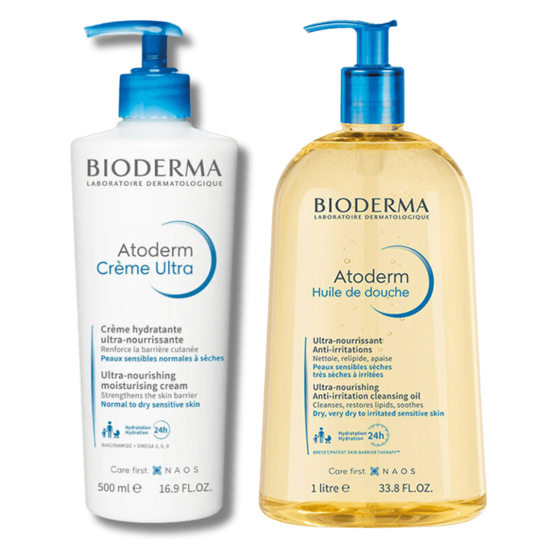 Bioderma Atoderm Krem Ultra 500 ml + Bioderma Atoderm 24h Huile De Douche 1lt
