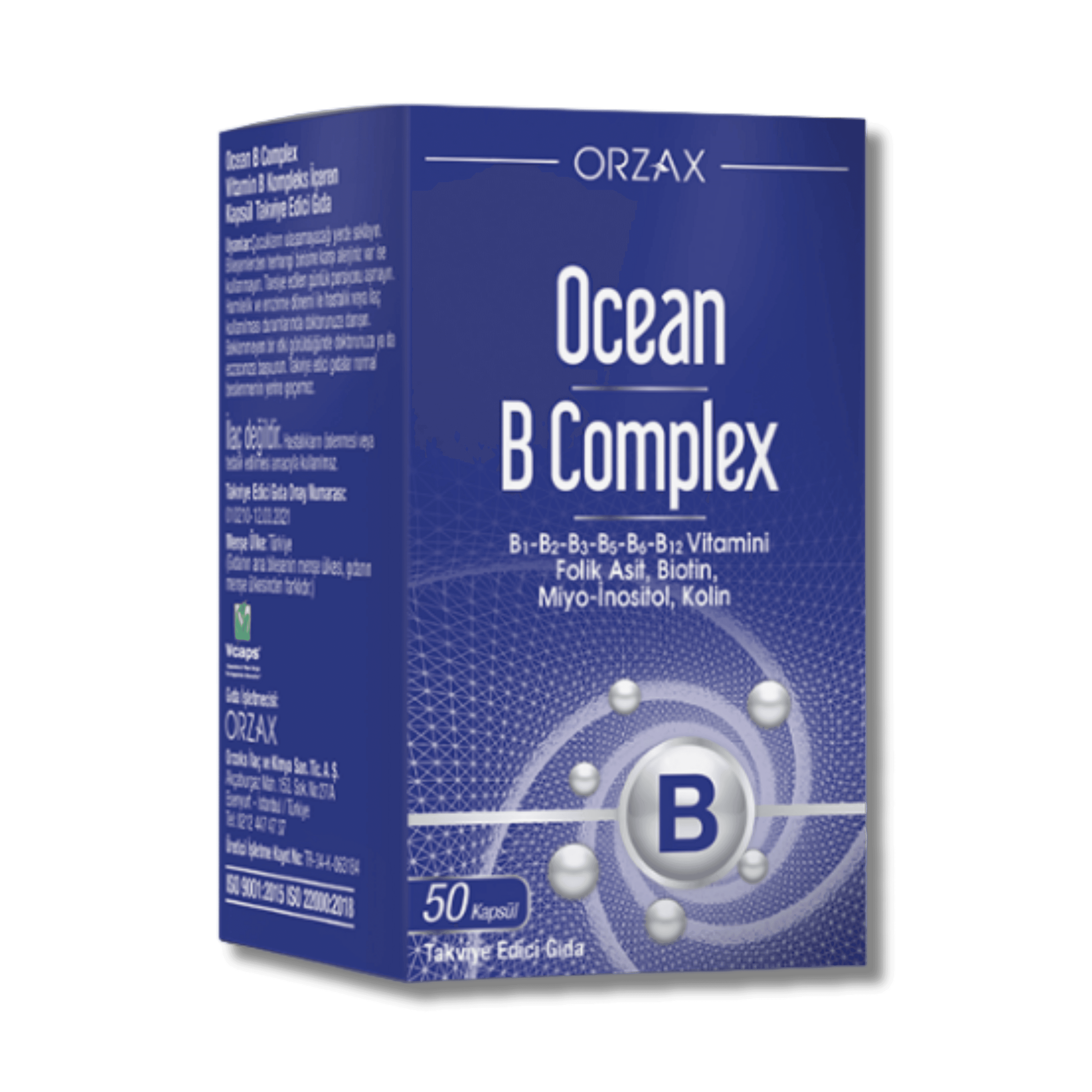 Ocean B Complex Folik Asit İnositol 50 Kapsül