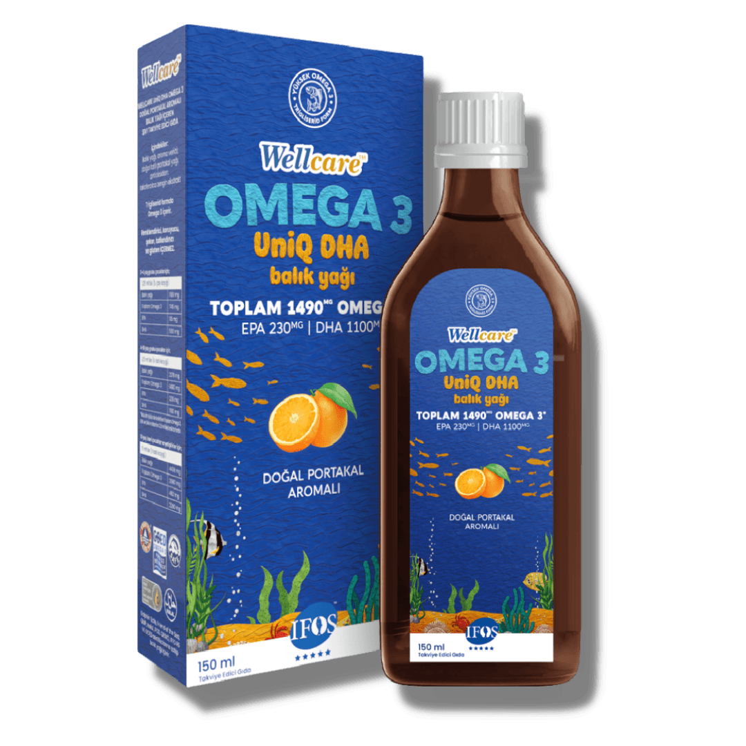 Wellcare Omega 3 Doğal Portakal Aromalı Balık Yağı 150 ml