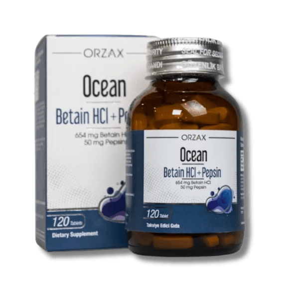 Ocean Betain HCI+ Pepsin Takviye Edici Gıda 120 Tablet