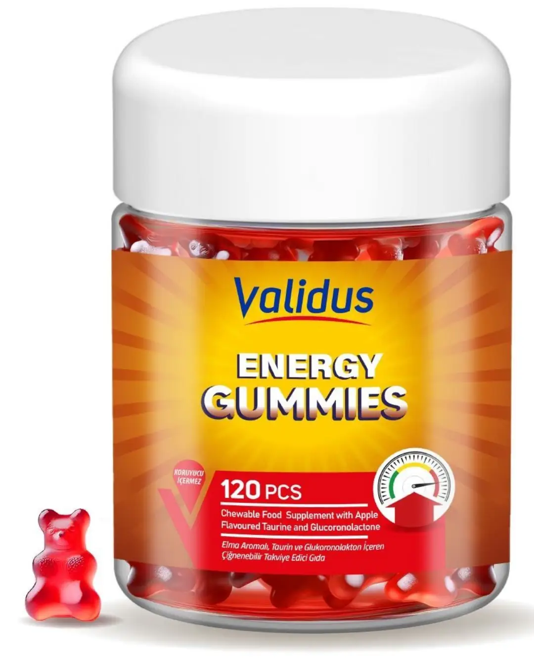 Trivalidus Validus Energy Taurine + Glucoronolactone 120 Gummies Fiyatı