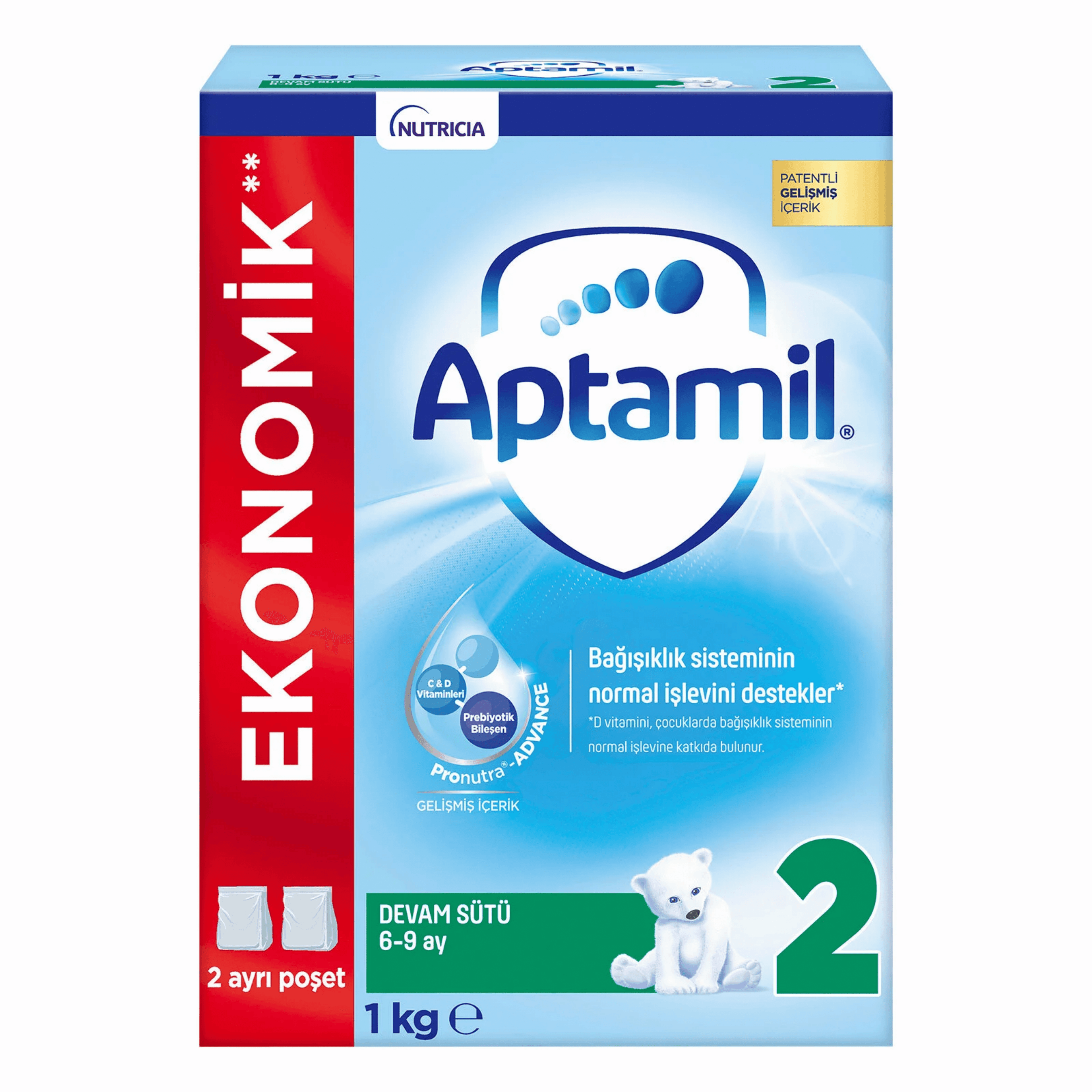 Aptamil 2 Devam Sütü 1000 gr 6-9 Ay