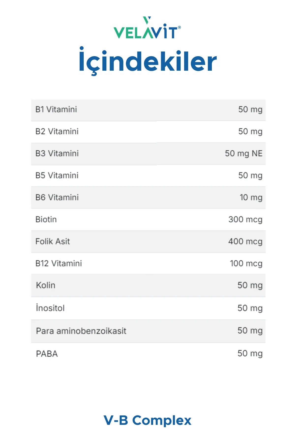 Velavit V-B Complex 60 Kapsül