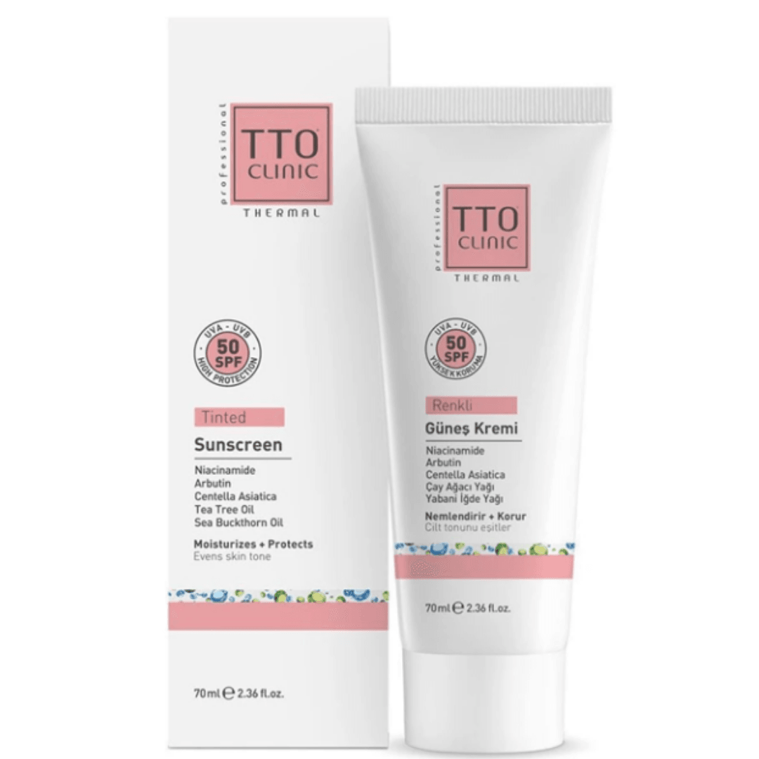 TTO CLINIC Renkli Güneş Koruyucu Krem 50 SPF 70 ml
