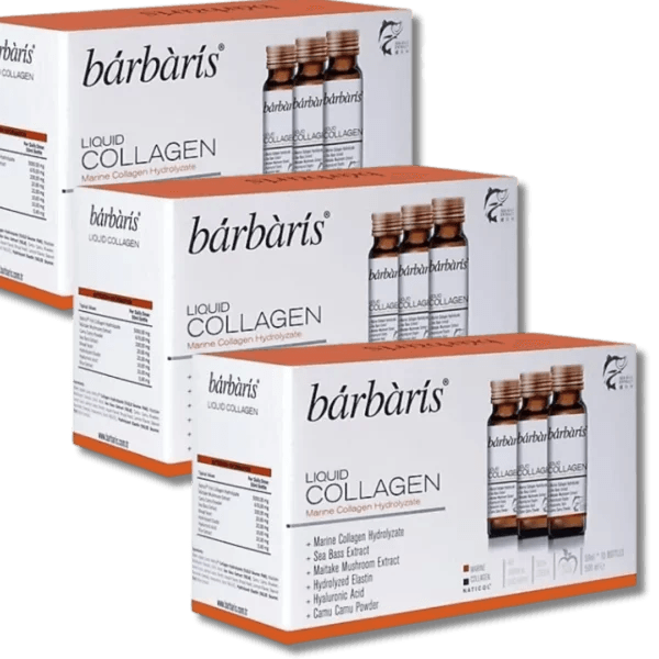 Barbaris Liquid Collagen 50 ml 10 adet 3lü Paket Takviye Edici Gıda