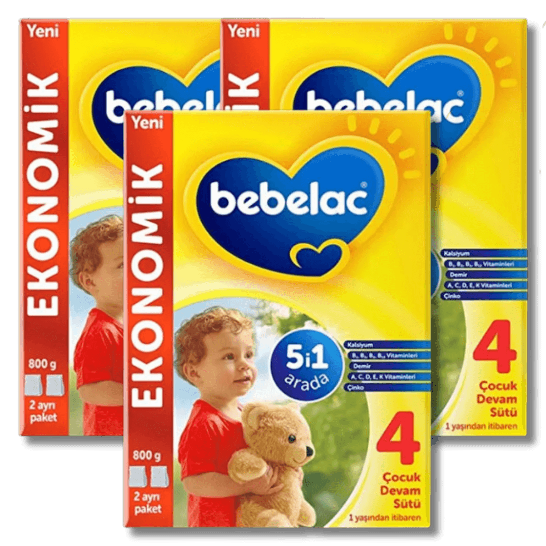 Bebelac 4 Çocuk Devam Sütü 800 Gram 1+ Yaş - 3 adet