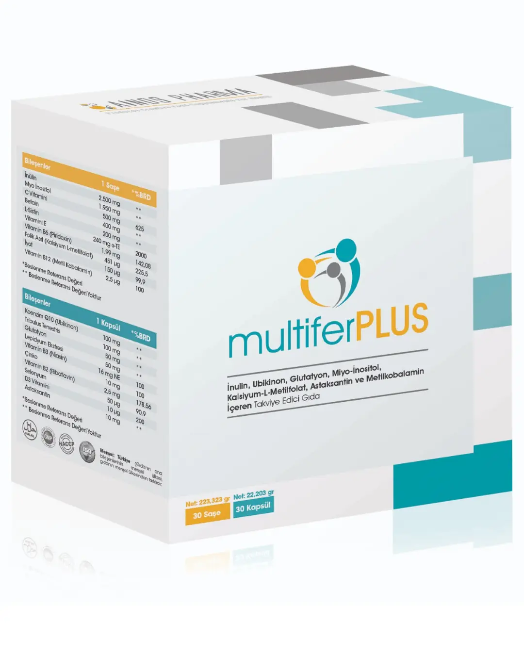 Ainos Pharma Multifer Plus (30 Kapsül+30 Şase)