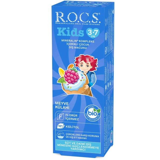 Rocs Kids Diş Macunu Meyve Külahlı 3-7 Yaş 35ml