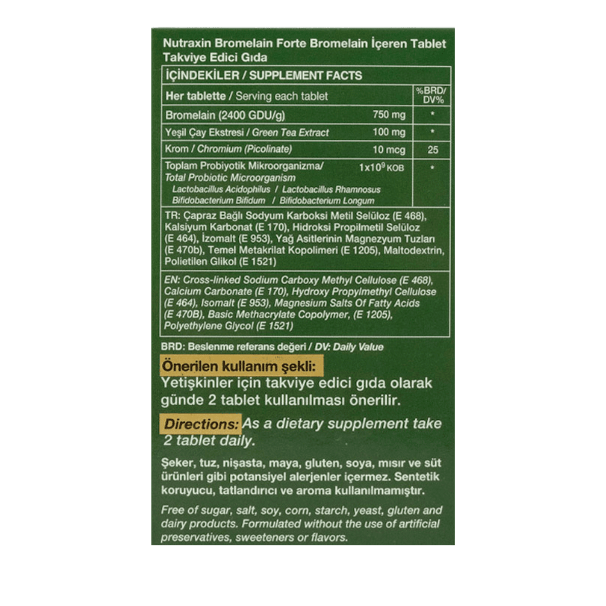 Nutraxin Bromelain Forte 60 Tablet