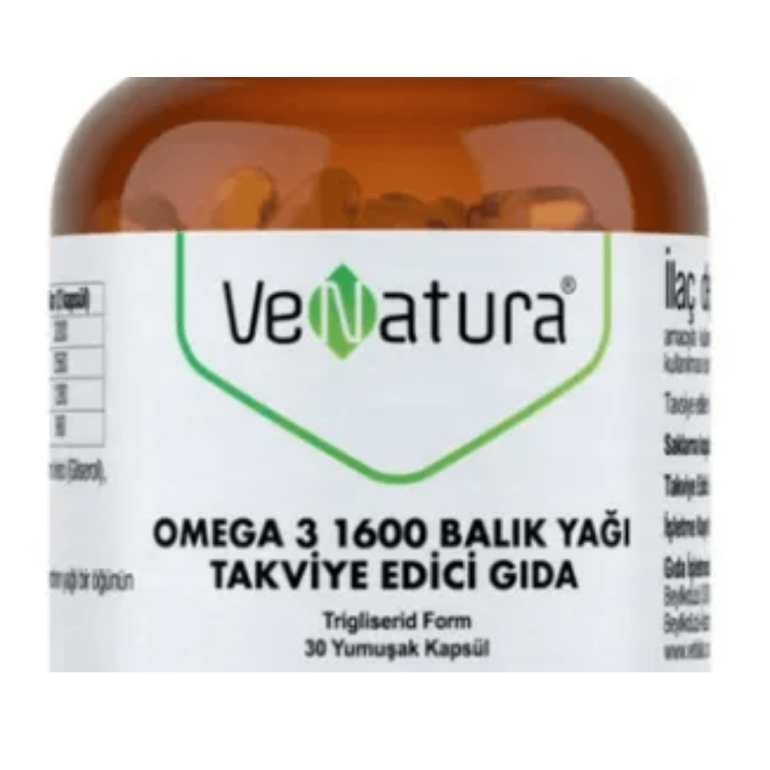 VeNatura Omega 3 1600 Balık Yağı 30 Yumuşak Kapsül