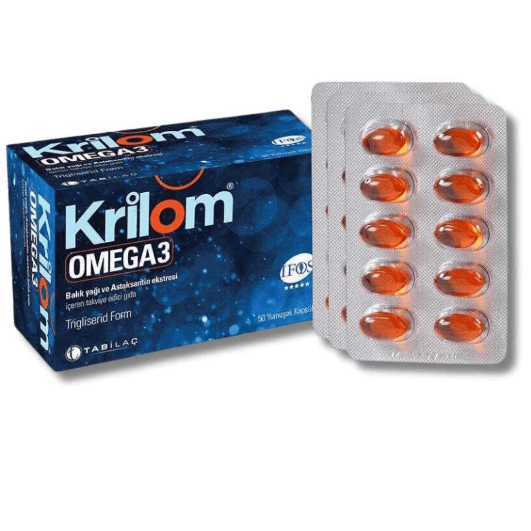 Krilom Omega 3 Balık yağı ve Astaksantin 50 Kapsül