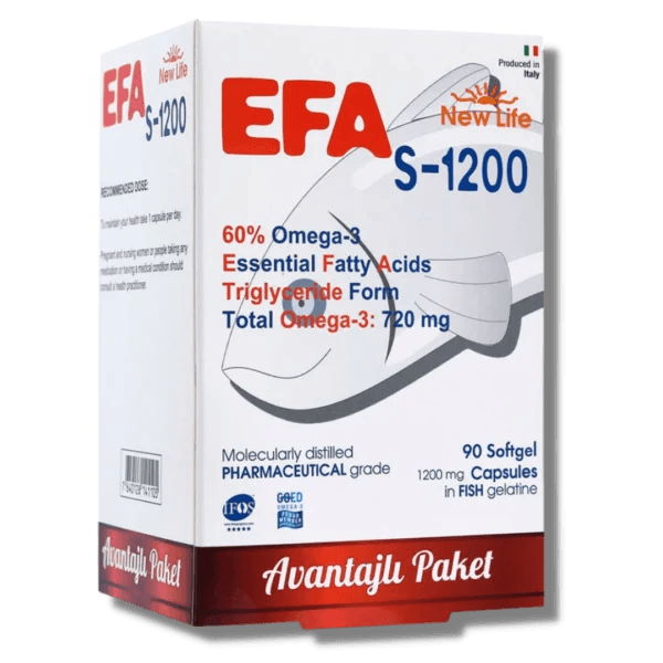 New Life EFA S-1200 mg 90 Kapsül