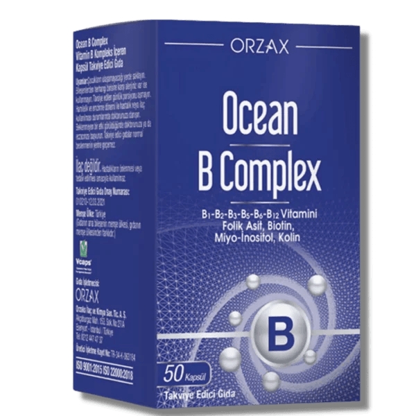 Ocean B Complex Folik Asit İnositol 50 Kapsül