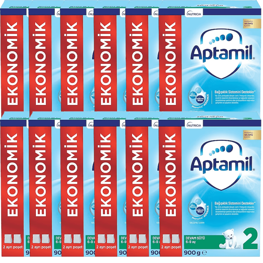 Aptamil 2 Devam Sütü 900 gr 6-9 Ay - 12 adet