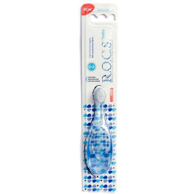 Rocs Baby Extra Soft - Bebekler için Diş Fırçası Mavi 0-3 Yaş