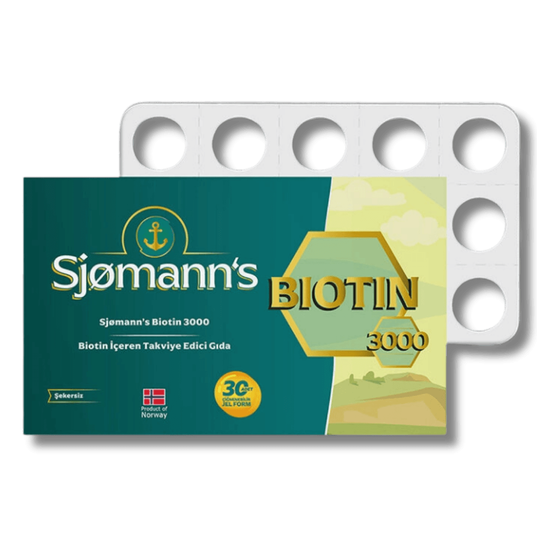 Sjomann’s Biotin 3000 İçeren Takviye Edici Gıda 30 Adet Çiğnenebilir Jel Form