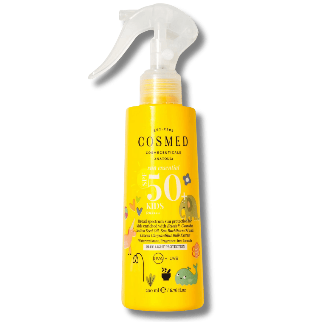 Cosmed Sun Essential Kids SPF50 Çocuk Güneş Koruyucu Sprey Losyon - Yeni Nesil Filtreler 200 ml