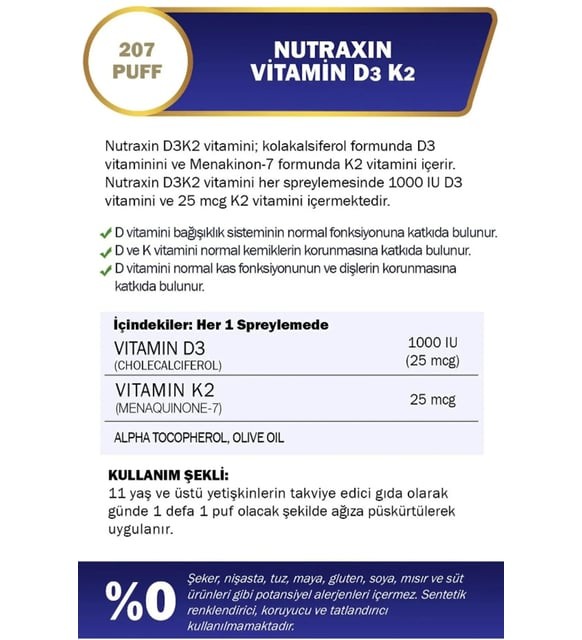 Nutraxin D3 Vitamin Sprey 30 ml