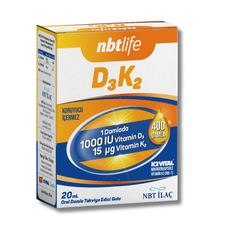 Nbt Life D3K2 Damla Takviye Edici Gıda 20 ml