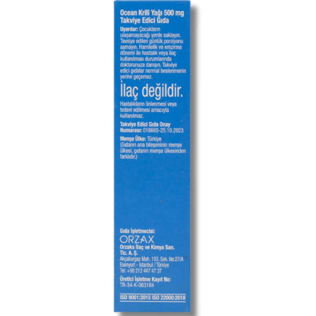 Ocean Krill Oil 500 mg 30 Kapsül