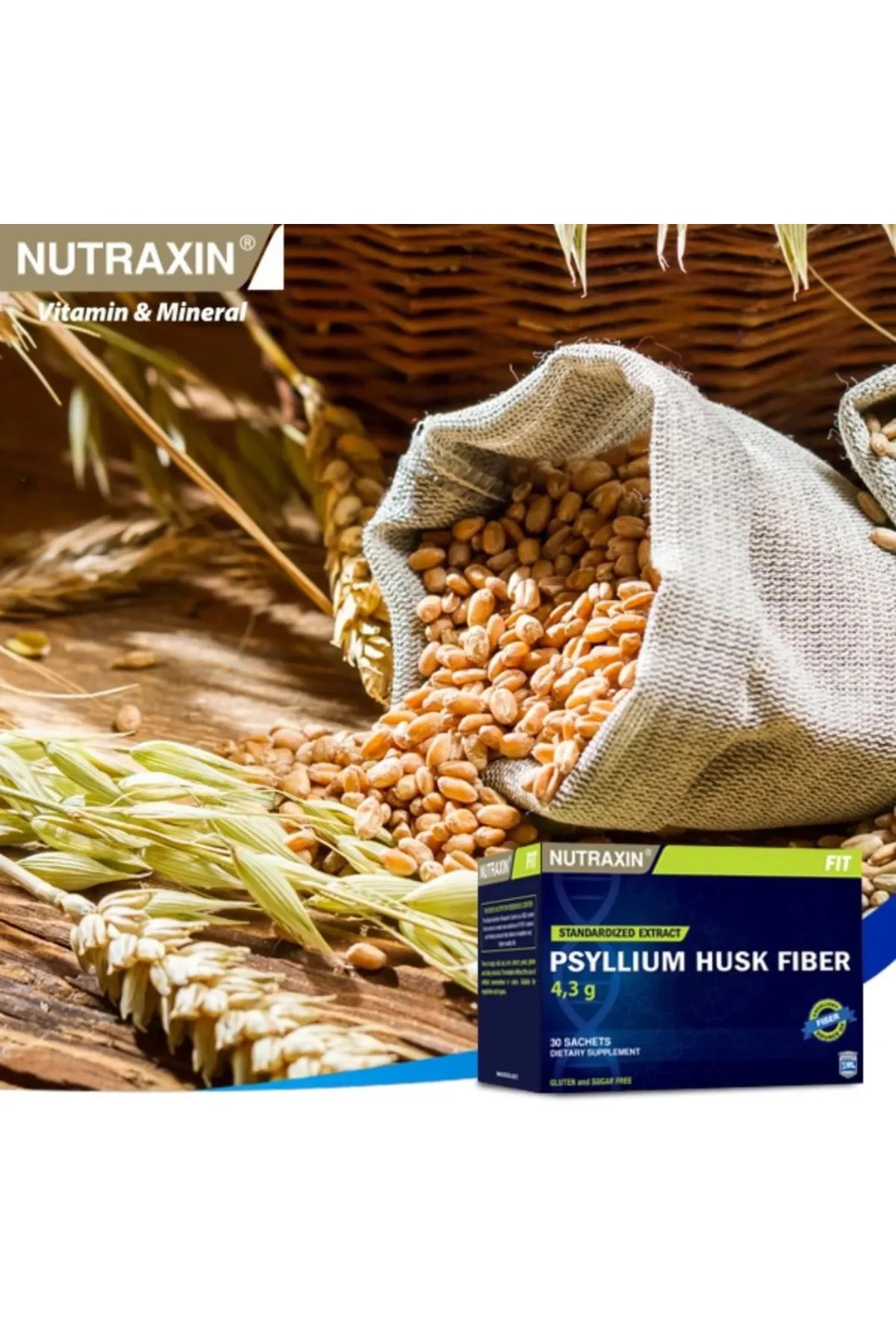 Nutraxin Psyllium Husk Fiber 4 g x 30 Saşe